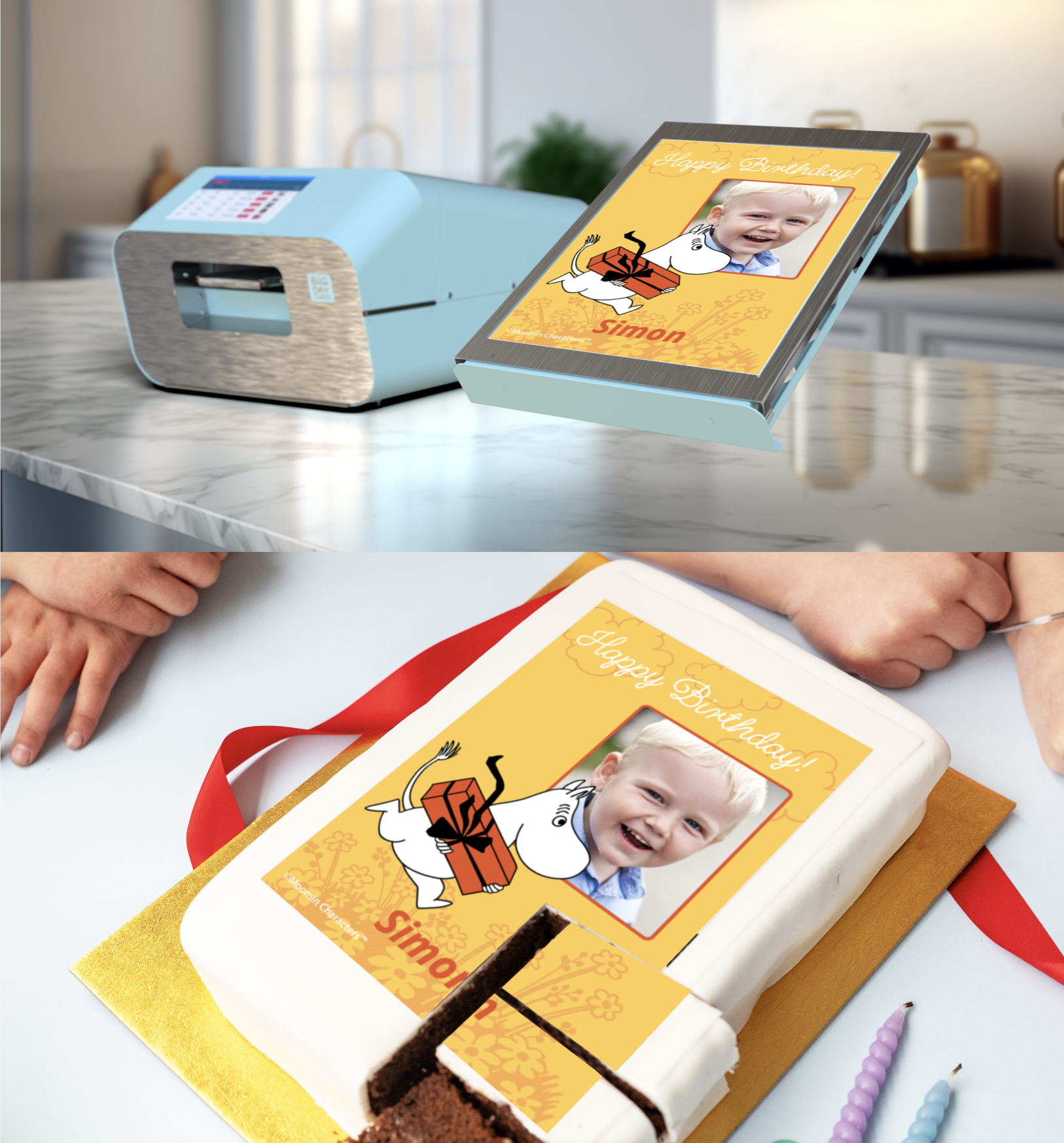 Printed cake topper